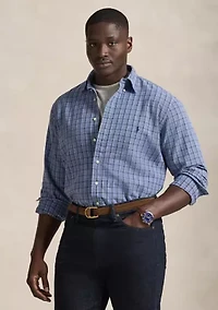 Big & Tall Plaid Brushed Oxford Shirt