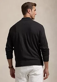 Big & Tall Hybrid Full-Zip Mock Neck Sweater