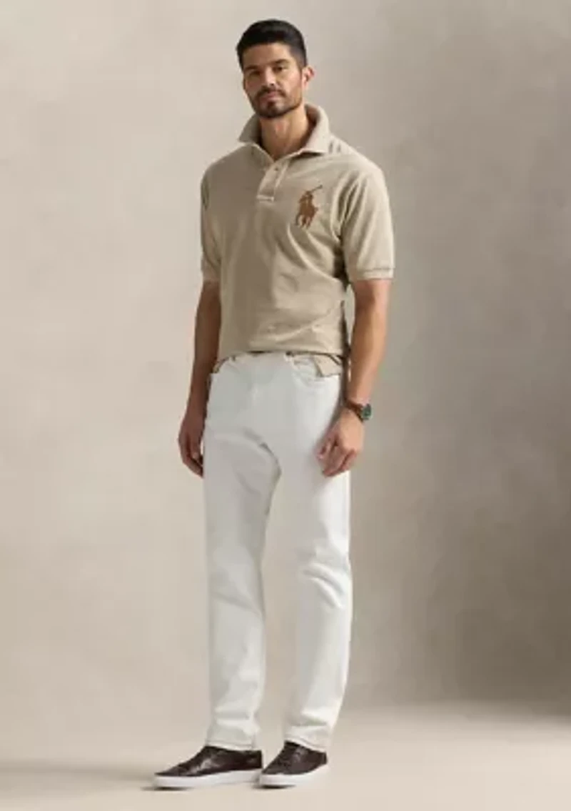 Big & Tall Leather Pony Mesh Polo Shirt