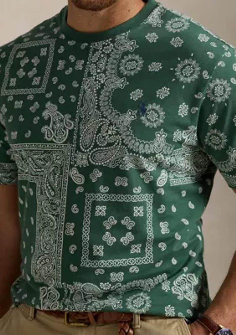 Big & Tall Bandanna-Print Jersey T-Shirt