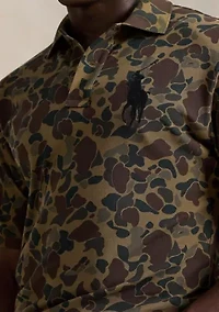 Big & Tall Pony Camo-Print Mesh Polo Shirt