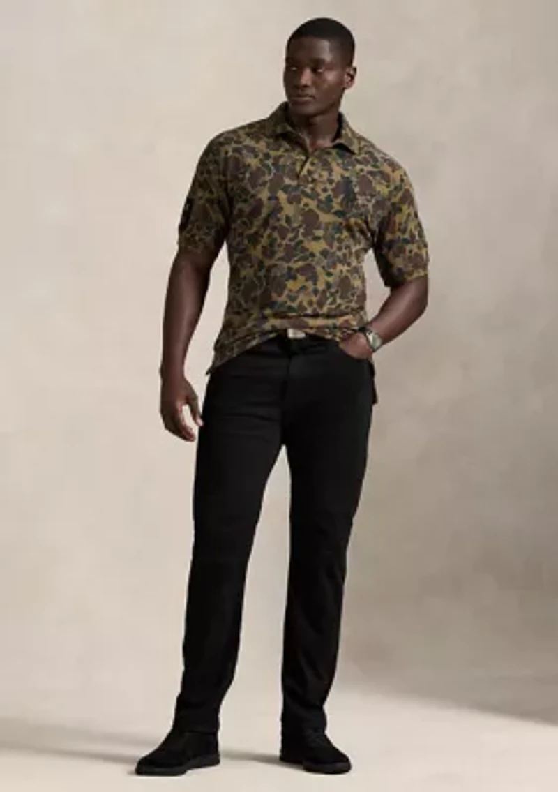 Big & Tall Pony Camo-Print Mesh Polo Shirt
