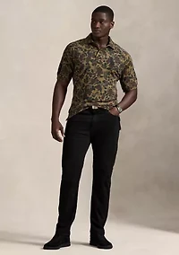 Big & Tall Pony Camo-Print Mesh Polo Shirt