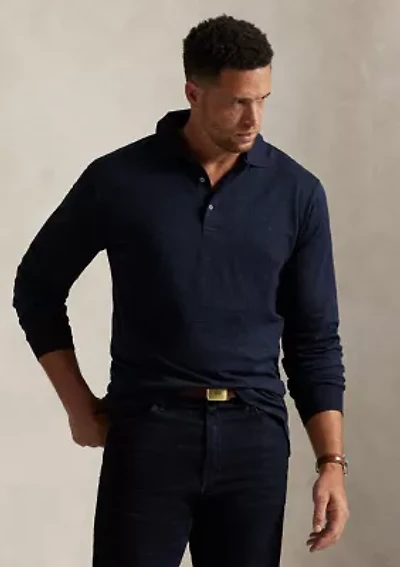 Big & Tall Glen Plaid Jersey Polo Shirt