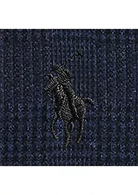 Big & Tall Glen Plaid Jersey Polo Shirt