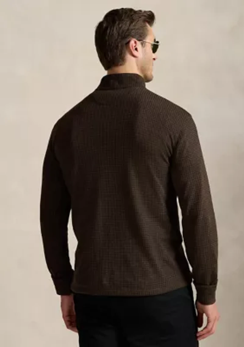 Big & Tall Houndstooth Luxury Jersey Pullover
