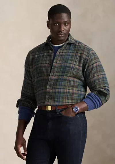 Big & Tall Plaid Brushed Flannel Shirt