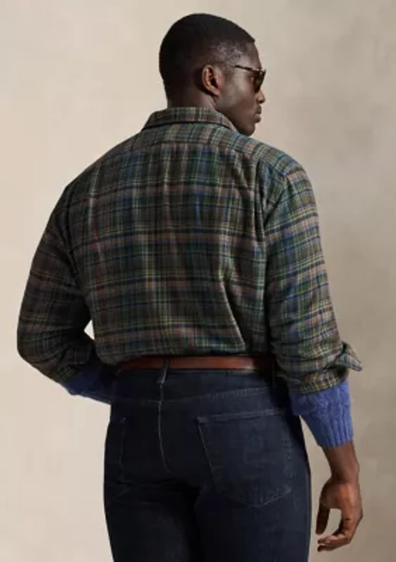 Big & Tall Plaid Brushed Flannel Shirt