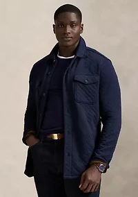 Big & Tall Quilted Double-Knit Jersey Shirt Jacket