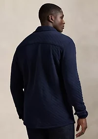 Big & Tall Quilted Double-Knit Jersey Shirt Jacket