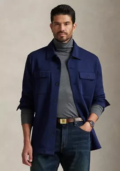 Big & Tall Double-Knit Camp Shirt
