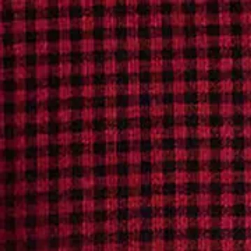 Big & Tall Checked Estate-Rib 1/4 Zip Pullover