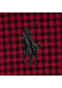 Big & Tall Checked Estate-Rib 1/4 Zip Pullover