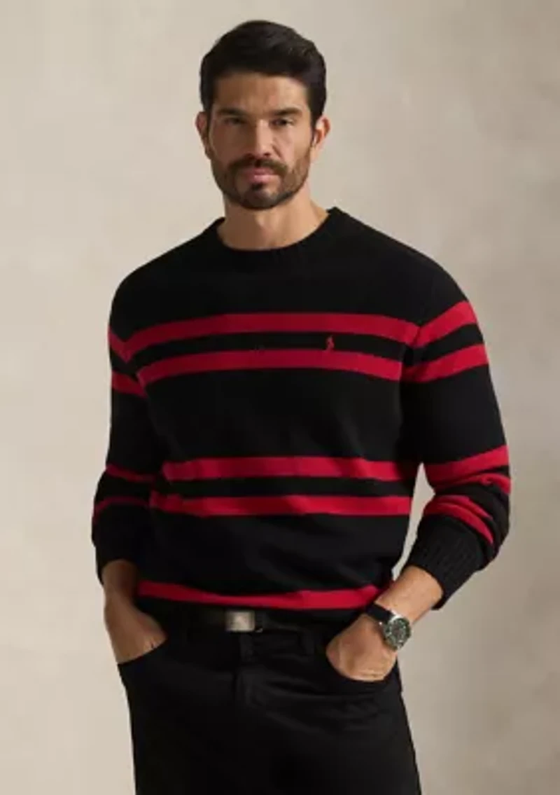 Big & Tall Striped Wool Sweater