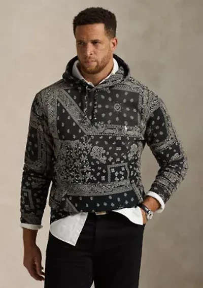 Big & Tall Bandanna-Print Fleece Hoodie