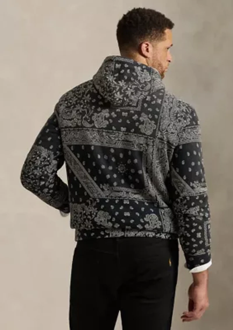Big & Tall Bandanna-Print Fleece Hoodie