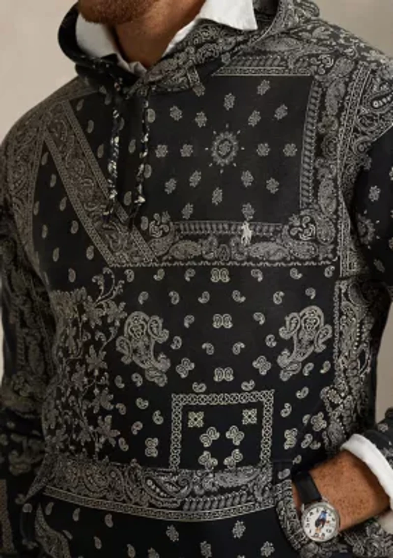 Big & Tall Bandanna-Print Fleece Hoodie