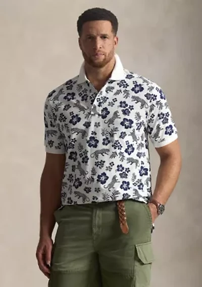 Big & Tall Tropical Mesh Polo Shirt