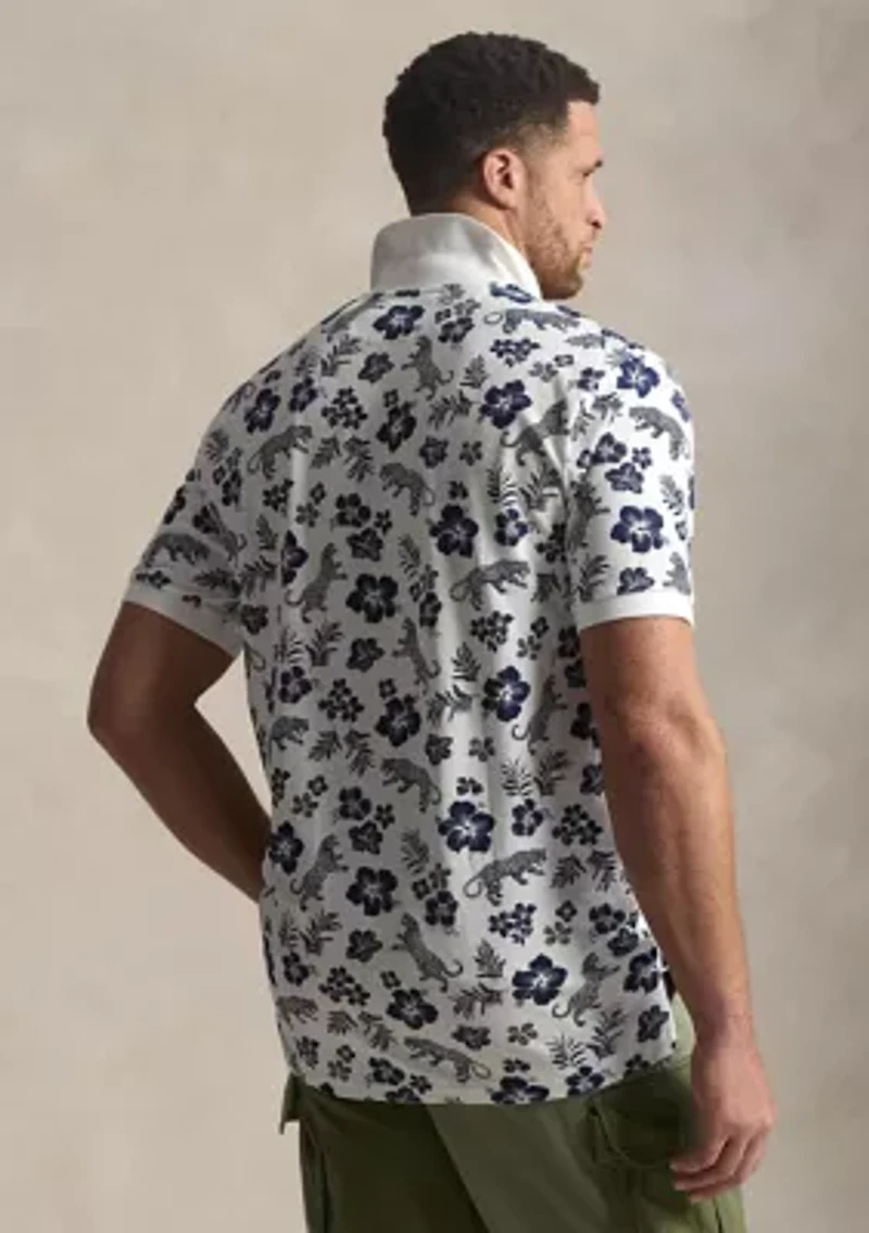 Big & Tall Tropical Mesh Polo Shirt