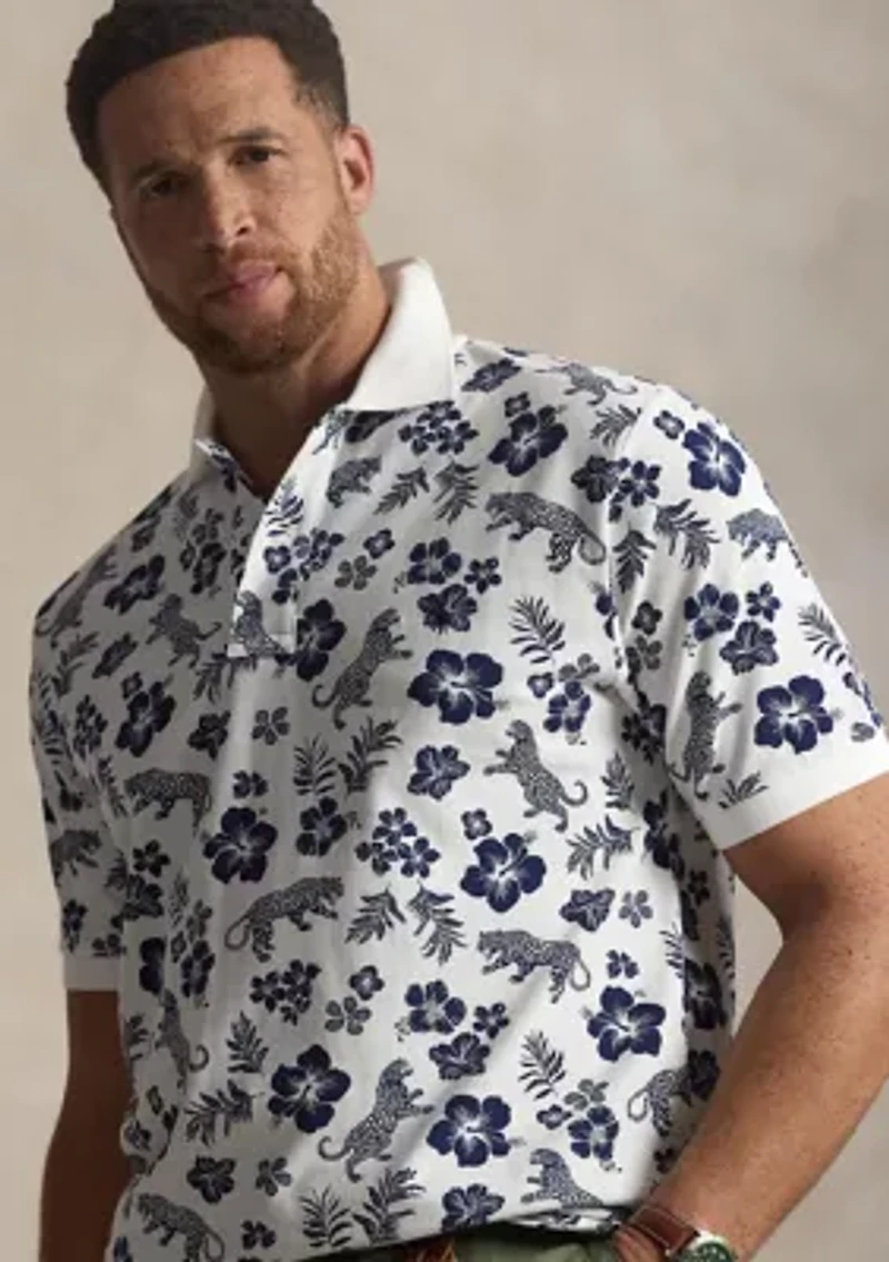 Big & Tall Tropical Mesh Polo Shirt