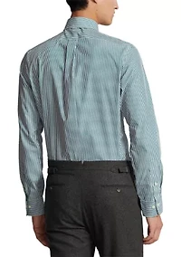 Classic Fit Striped Poplin Shirt