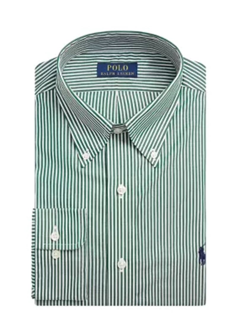 Classic Fit Striped Poplin Shirt
