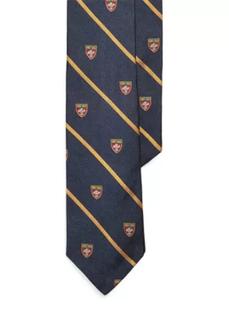 Striped Silk Narrow Club Tie