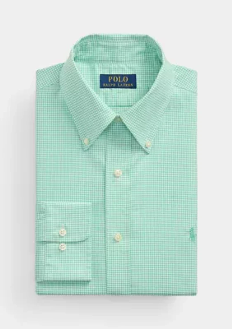 Classic Fit Gingham Poplin Shirt
