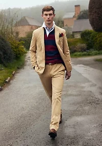 Stretch Chino Suit Trousers