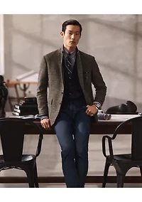 Modern Glen Plaid Twill Sport Coat