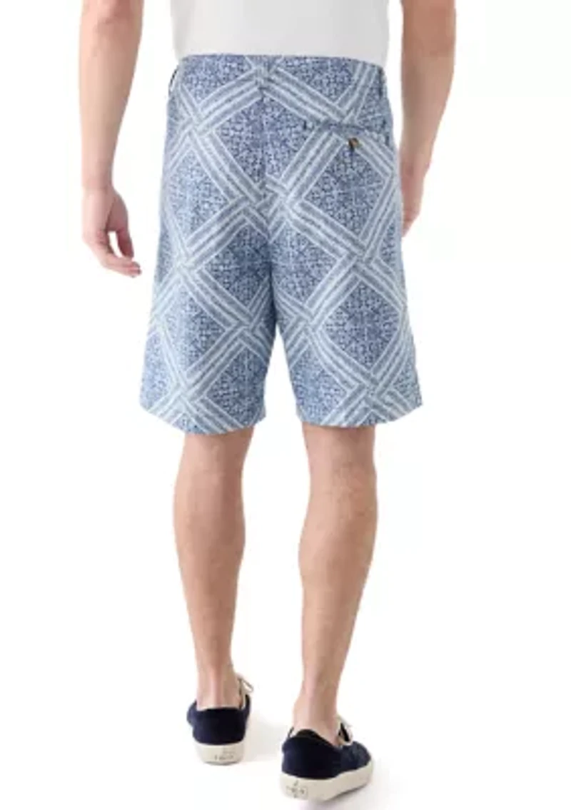 Printed Linen Shorts