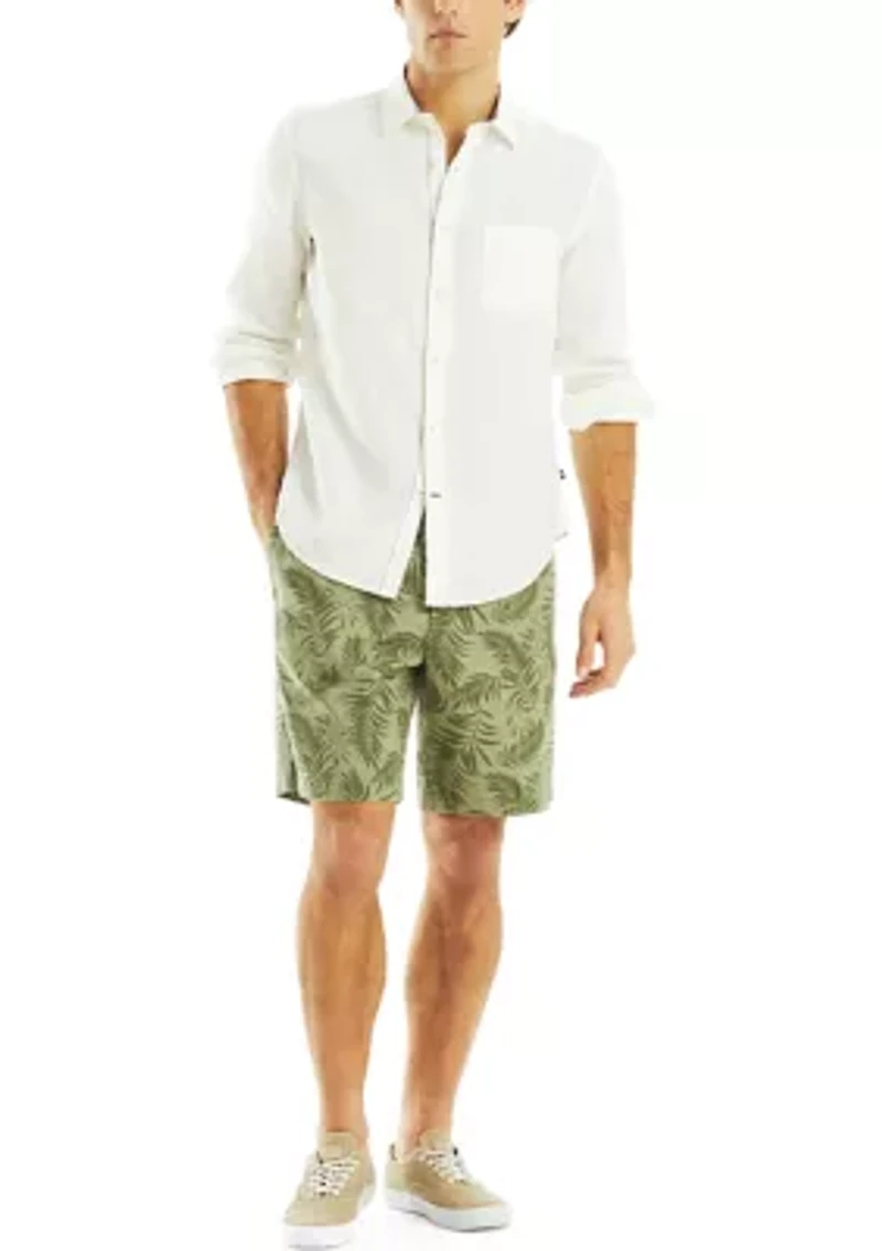 8.5" Linen Pleated Shorts