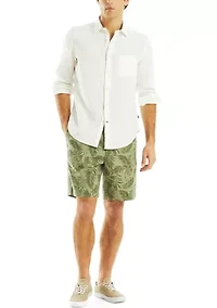 8.5" Linen Pleated Shorts