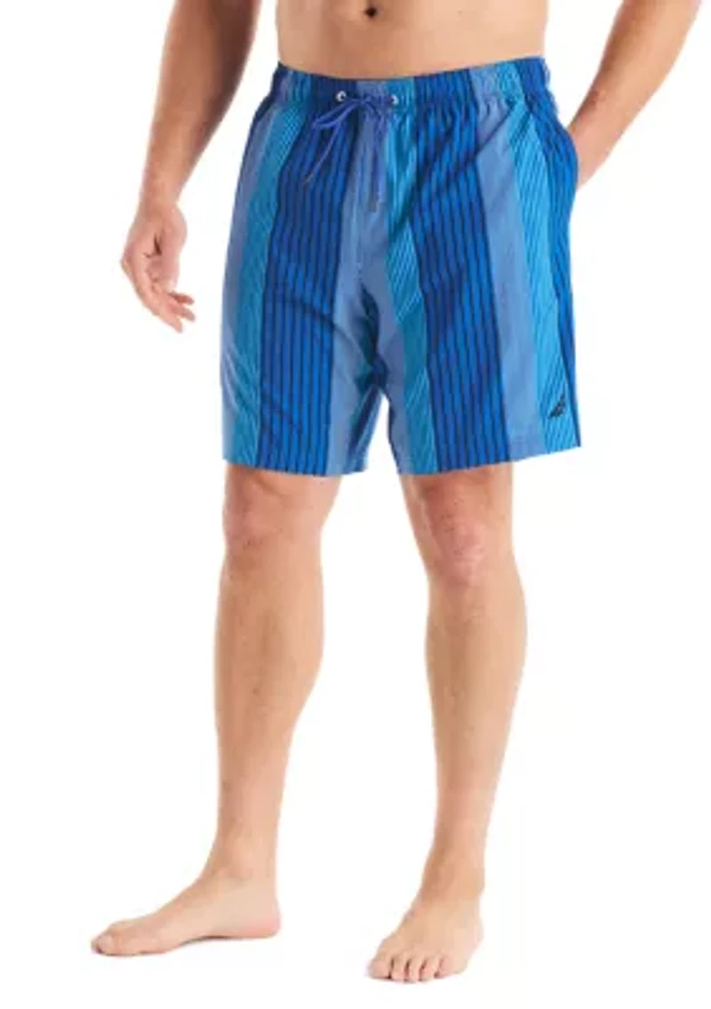 Big & Tall Flag Printed Swim Trunks with Liner