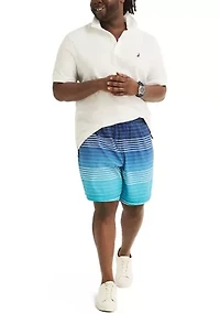 Big & Tall Sustainably Crafted Ombré Striped Lined Swim Shorts