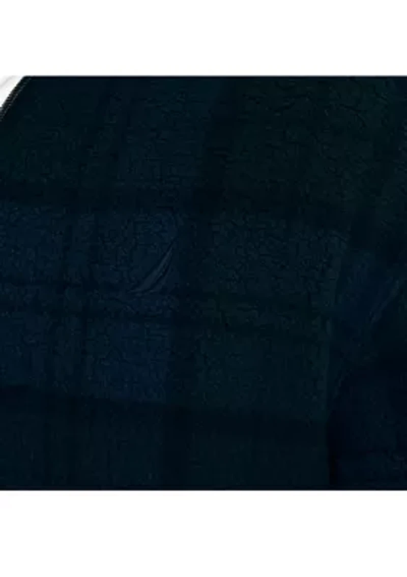 Printed Faux Shearling Quarter Zip Hoodie