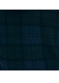 Printed Faux Shearling Quarter Zip Hoodie