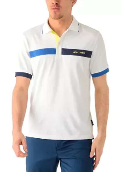 Men's Short Sleeve Navtech Colorblock Polo Shirt