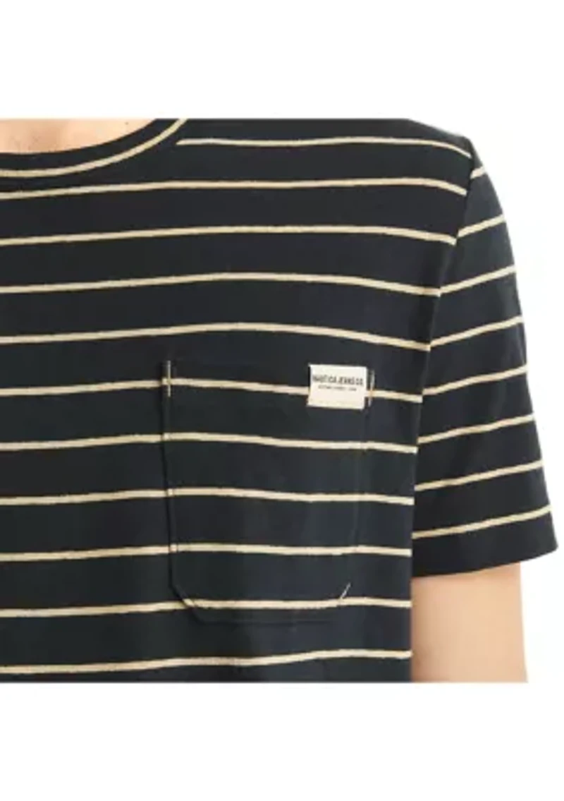 Jeans Co. Striped Linen Crewneck T-Shirt
