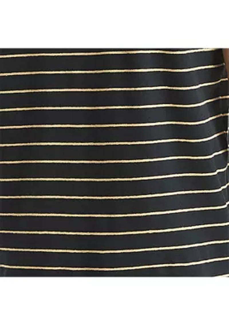 Jeans Co. Striped Linen Crewneck T-Shirt