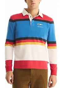 Classic Fit Rugby Long Sleeve Polo Shirt