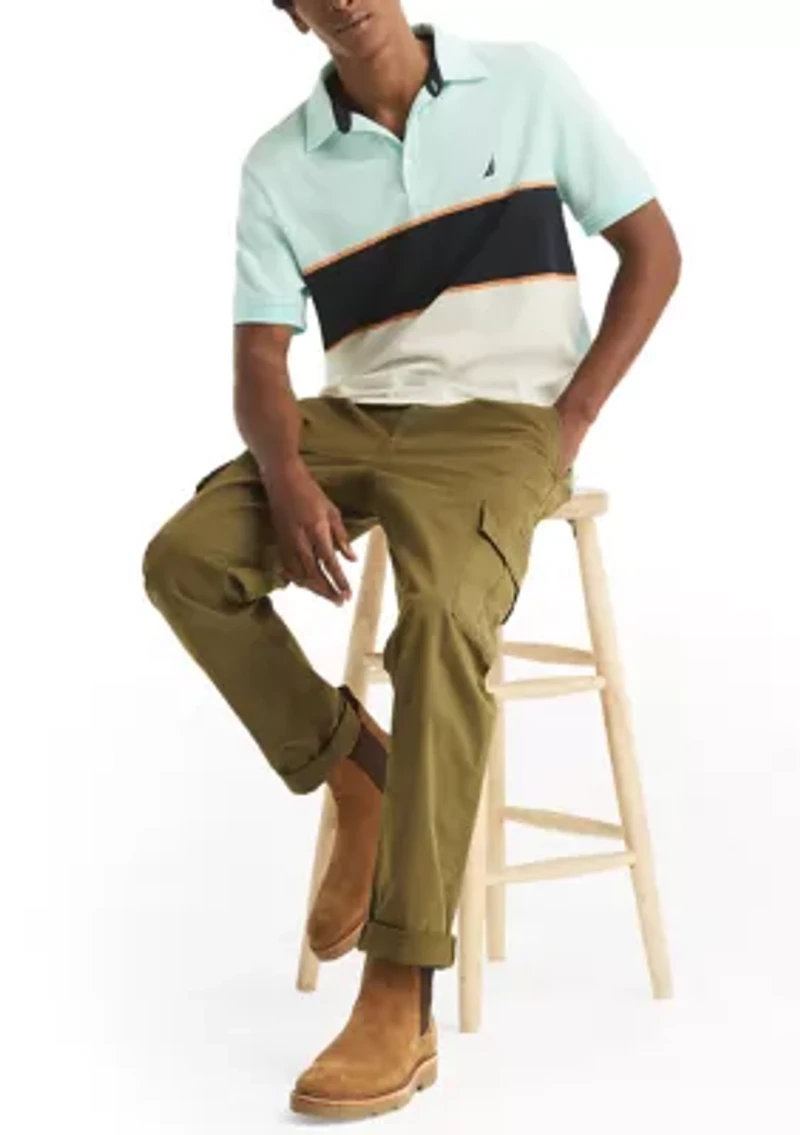 Classic Fit Color Block Polo Shirt