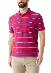 Classic Fit Striped Deck Polo Shirt