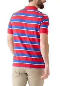 Classic Fit Striped Deck Polo Shirt