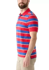 Classic Fit Striped Deck Polo Shirt