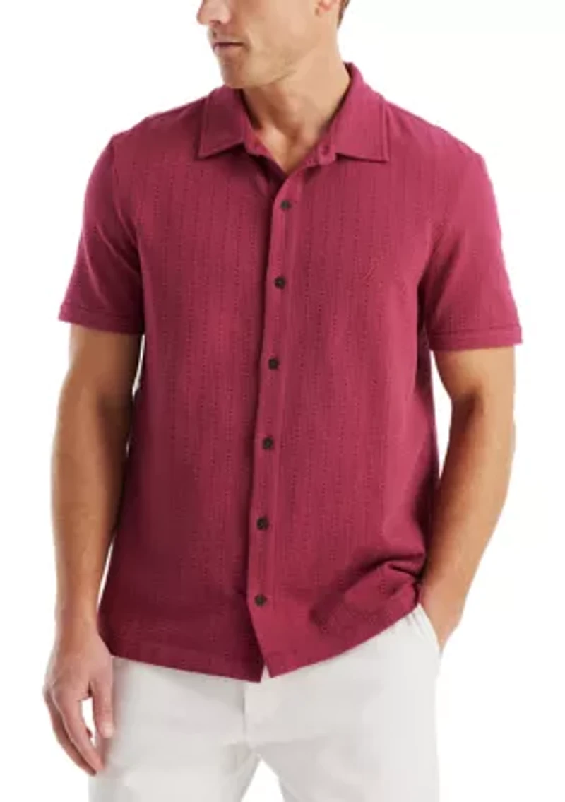 Classic Fit Seersucker Polo Shirt
