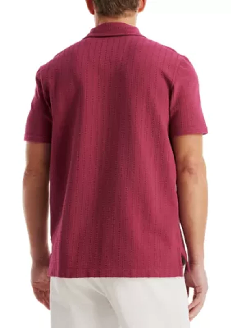 Classic Fit Seersucker Polo Shirt