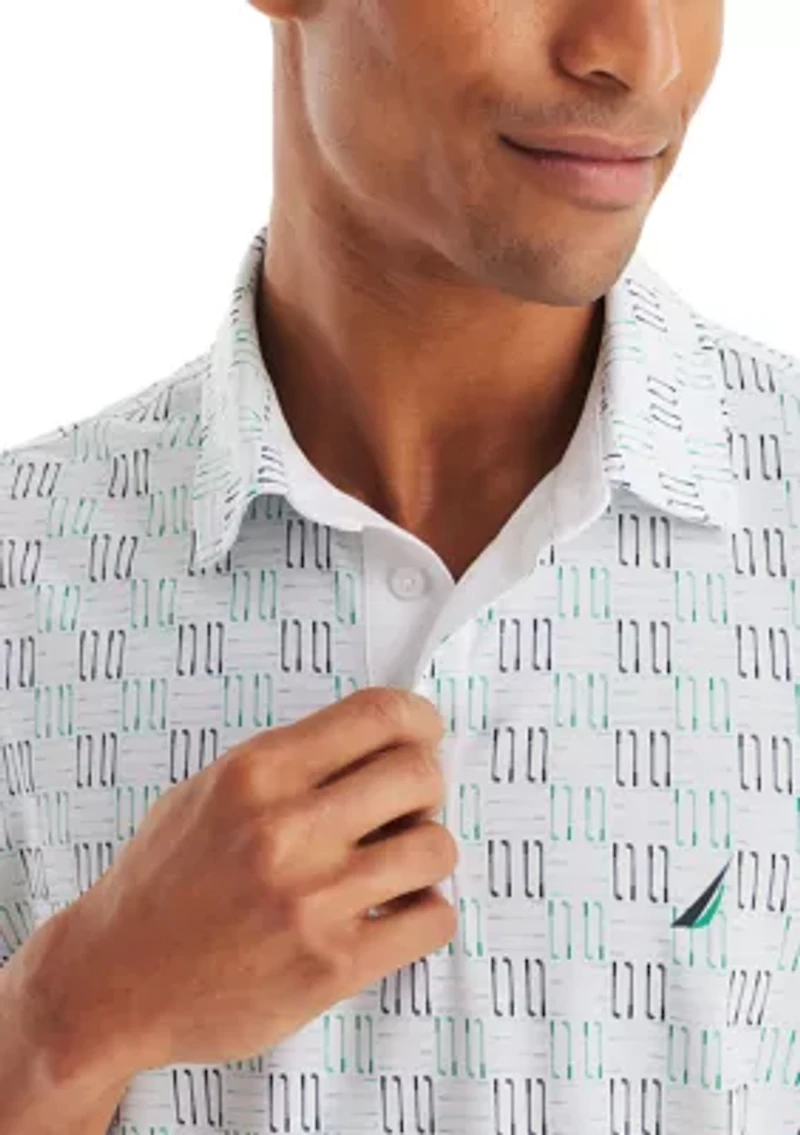 Classic Fit Printed Golf Polo Shirt