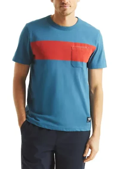 Chest-Stripe Crew Neck T-Shirt