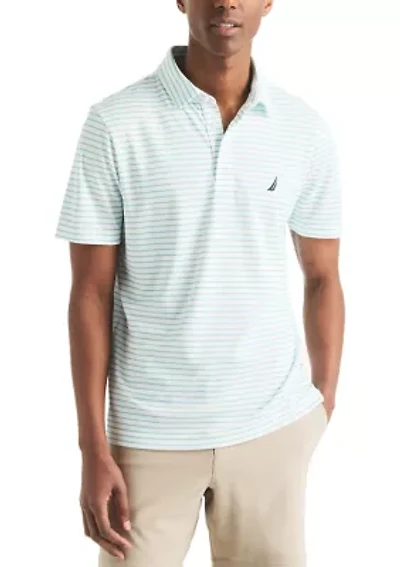 Striped Classic Fit Golf Polo Shirt
